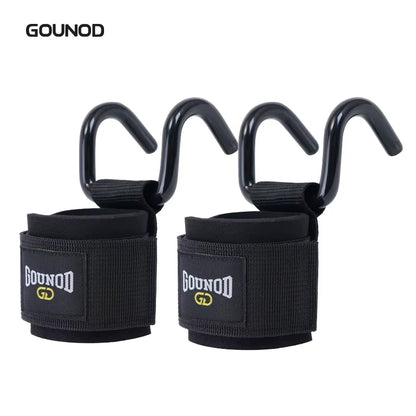 Weight Lifting Hook Grips with Hand-Bar Wrist Straps Gym Workout Powerlifting Heavy Duty Pull-Ups Hooks Grips Fitness Gloves
